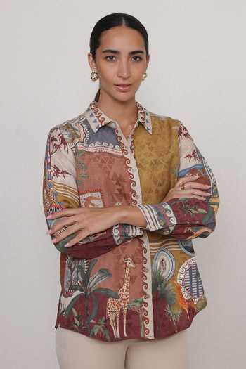 RANNA GILL Safari Mosaic Shirt 