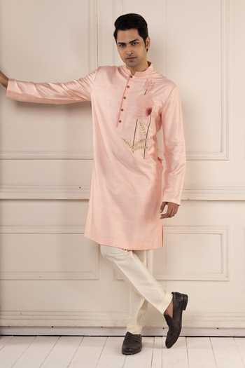 Poonam Kasera Blush Pink Embroidered Kurta Set