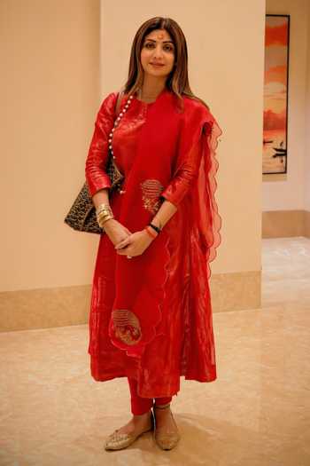 Pink City by Sarika Peacock Embroidered Kurta Set 