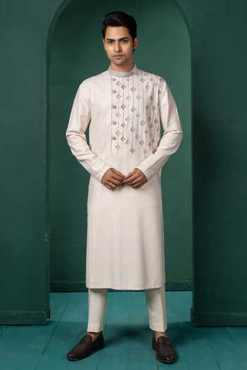 Poonam Kasera Geometrical Pattern Kurta Set