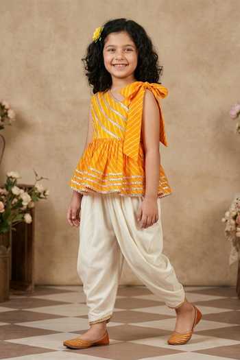Byb Premium Leheriya Print Top & Dhoti Pant Set 