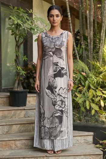 Ajiesh Oberoi Printed Kurta & Palazzo Set