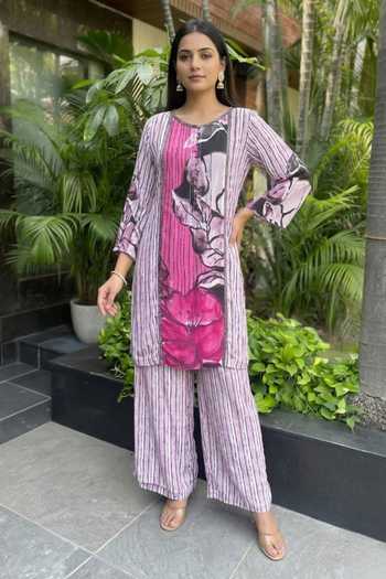 Ajiesh Oberoi Floral Print Kurta & Pant Set
