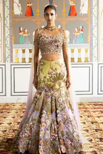 Moledro Sequin Embellished Lehenga Set 