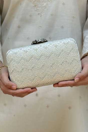 AMYRA Mayuri Embroidered Box Clutch 