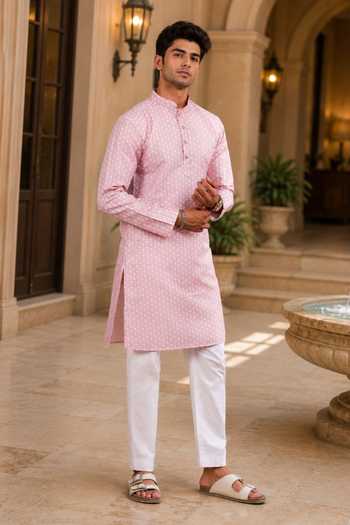 Jhambthreads Printed Work Kurta & Pant Set 