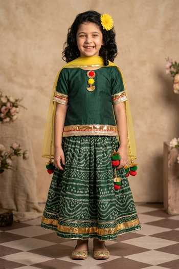 Byb Premium Round Neck Kurta Lehenga Set 