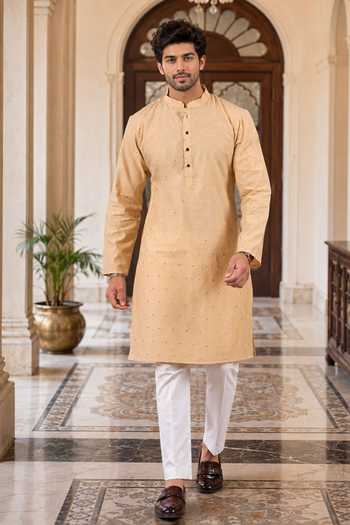 Jhambthreads Woven Butti Kurta & Pant Set 
