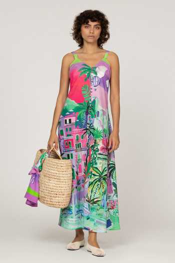 Inoa Greca Floral Print Dress 
