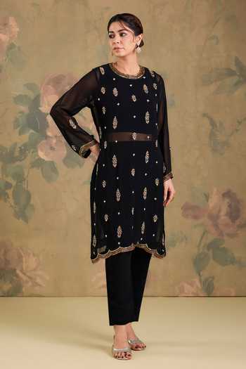 Studio A Bead Embroidered Kurta & Pant Set 