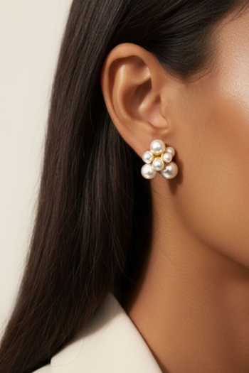 ESME The Pearl Bloom Stud Earrings 
