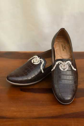 Around Always Aarav Croc Textured Loafers 