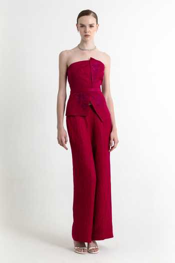 Raison D'Etre Atelier Carnation Strapless Top & Pant Set 