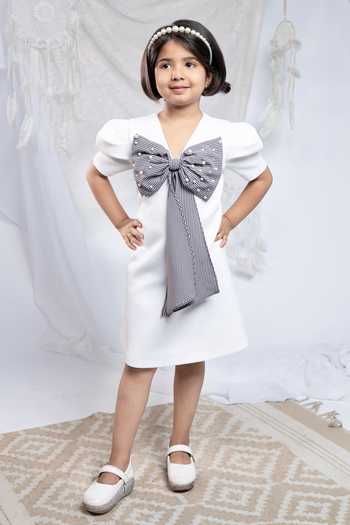 Label Kiaa Houndstooth Pattern Dress 