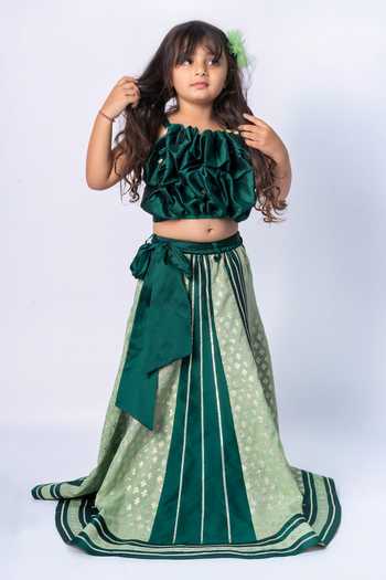 Label Kiaa Puff Blouse & Lehenga Set 