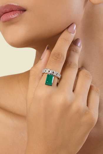 Isharya Camellia Stone Studded Ring 