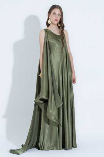 NA-KA One Shoulder Silk Gown 