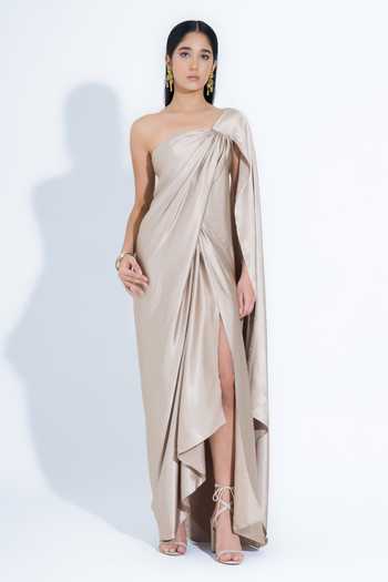 NA-KA Silk Draped Gown 