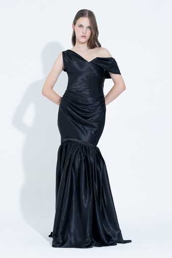 NA-KA Silk One Shoulder Gown 