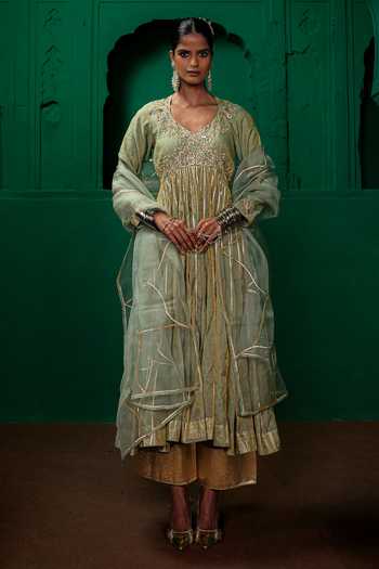 Charu Makkar Poonam Embroidered Anarkali Set 