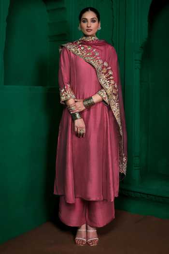 Charu Makkar Malini Border Embroidered Kurta Set 