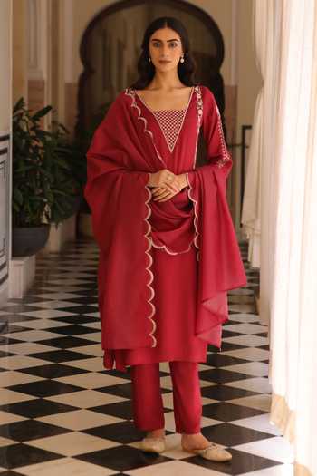 Seher Jaipur Azrina Embroidered Bodice Kurta Set 