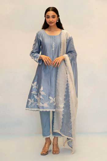 AM by Anita Mittal Seher Floral Embroidered Anarkali Set 