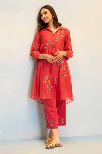 AM By Anita Mittal Aab Embroidered Kurta & Pant Set 