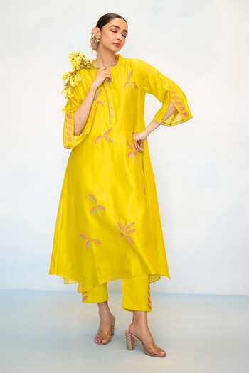 AM by Anita Mittal Saba Silk Chanderi Kurta With Pant 
