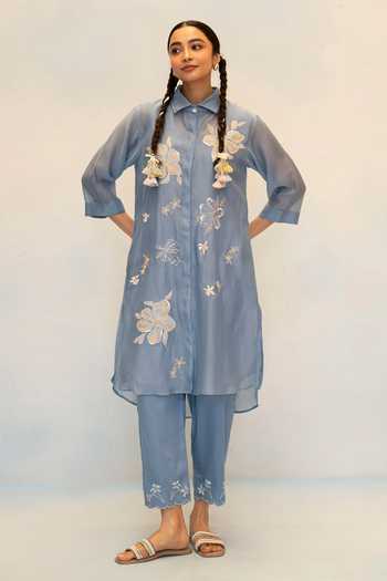 AM by Anita Mittal Zara Embroidered Kurta & Pant Set 