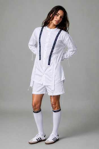 Saim Gathered Suspender Shirt 