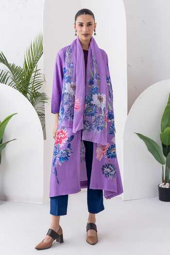 Haute Mess Silk Chanderi Printed Kurta & Pant Set 