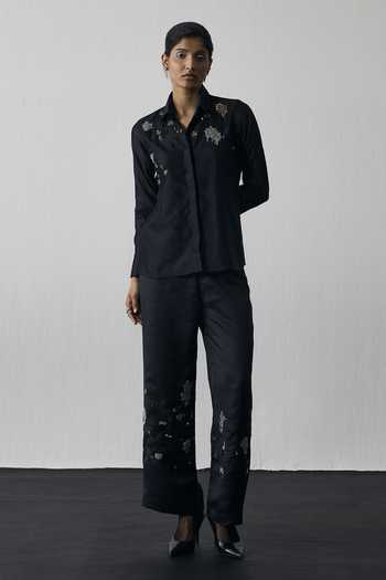 Notsosure Abstract Embroidered Shirt & Pant Set