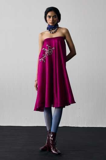 Notsosure Hand Embroidered Tube Dress