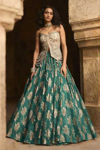 Bhumika Sharma Amara Embroidered Corset & Skirt Set 