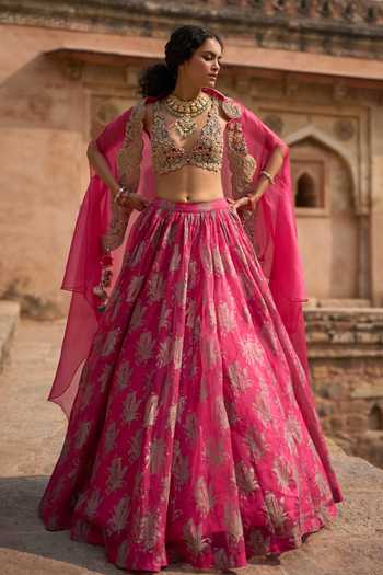 Bhumika Sharma Lorance Printed Cape Lehenga Set 