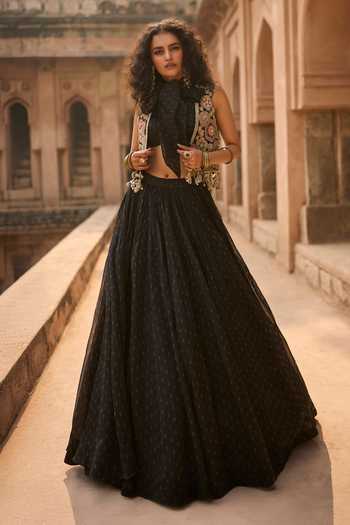 Bhumika Sharma Esme Embroidered Short Jacket Skirt Set 