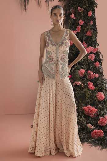 Bhumika Sharma Minhal Printed Jacket & Palazzo Set 
