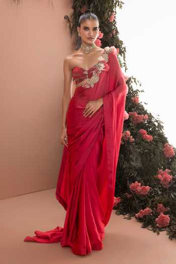 Bhumika Sharma Tanzia Saree With Embroidered Blouse 