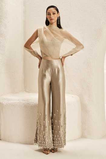 Nirmooha Clerestory Metallic Corset & Pant Set 