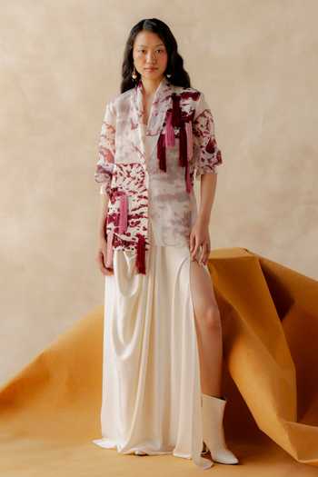Richa Khemka Ordea Blazer & Draped Skirt Set 