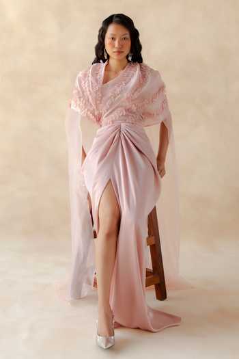 Richa Khemka Chantalle Draped Skirt Set 