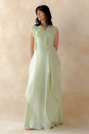 Richa Khemka Ashly Crushed Overlay With Jumpsuit 
