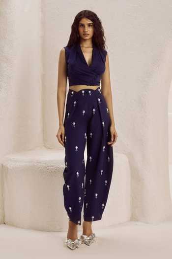 Nirmooha Archivolt Top & Embellished Barrel Pant Set 