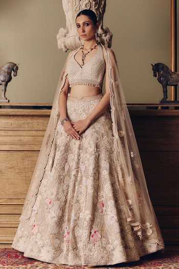 Matsya Flamingos Of The Wild Lehenga Set 