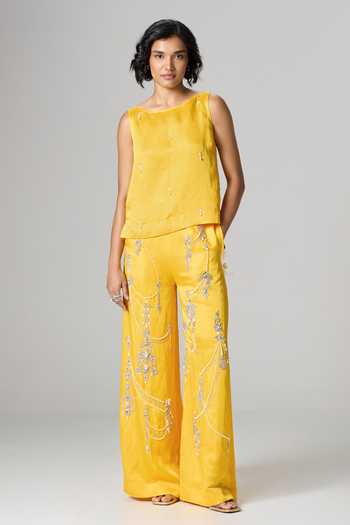 Dilnaz Sundowner Embroidered Trouser Set 