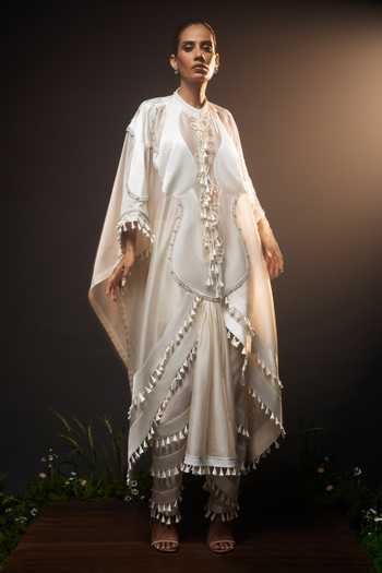 Saim Embroidered Kaftan & Pant Set 