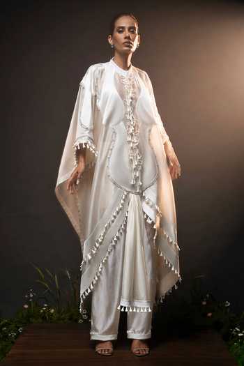 Saim Embroidered Kaftan & Pant Set 
