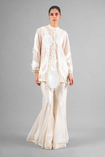 Saim Embroidered Kurta & Sharara Set 