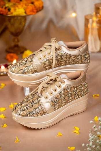 House of Vian Majestique Embroidered Sneakers